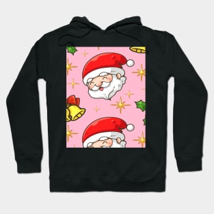 Cute Cheerful Santa Pattern Hoodie